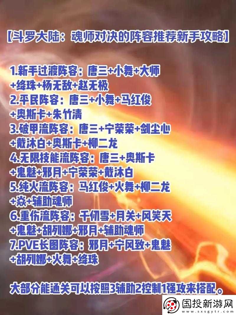 斗羅大陸魂師對(duì)決首發(fā)陣容選擇策略全析
