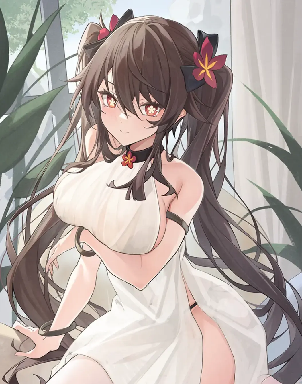 胡桃失去尊嚴的漫畫圖片沒有東西擋住-原神胡桃紅繩圖片啥梗