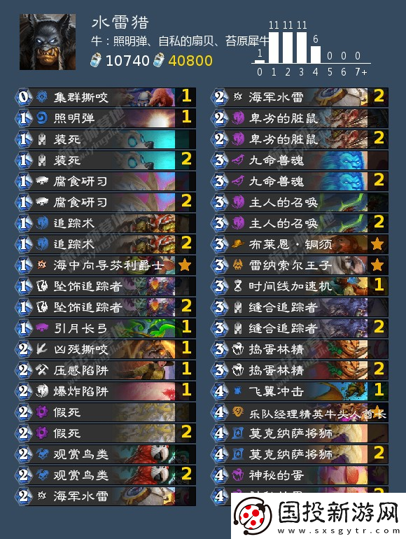 爐石傳說獵人可以用什么卡組