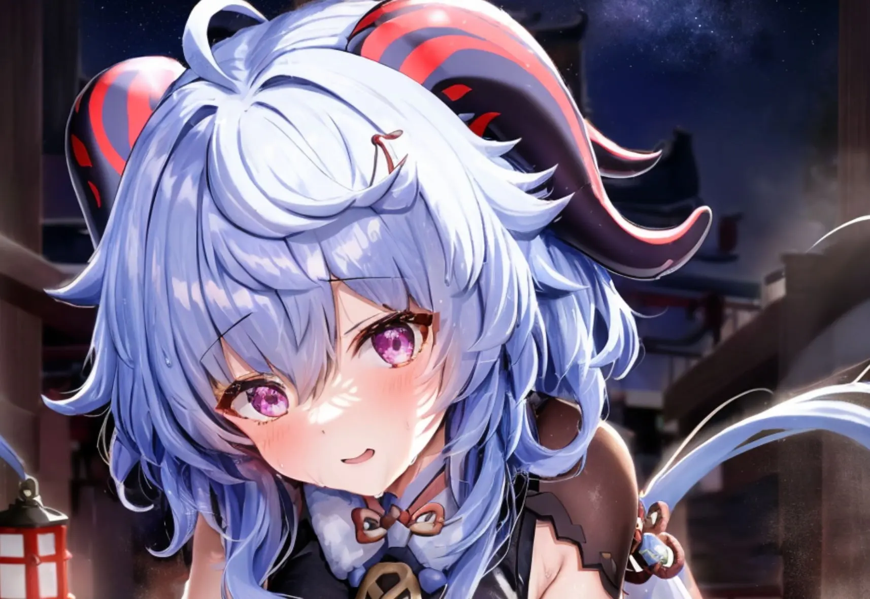 原神甘雨爽到流口水的圖片-甘雨流眼淚翻白眼表情圖樣子