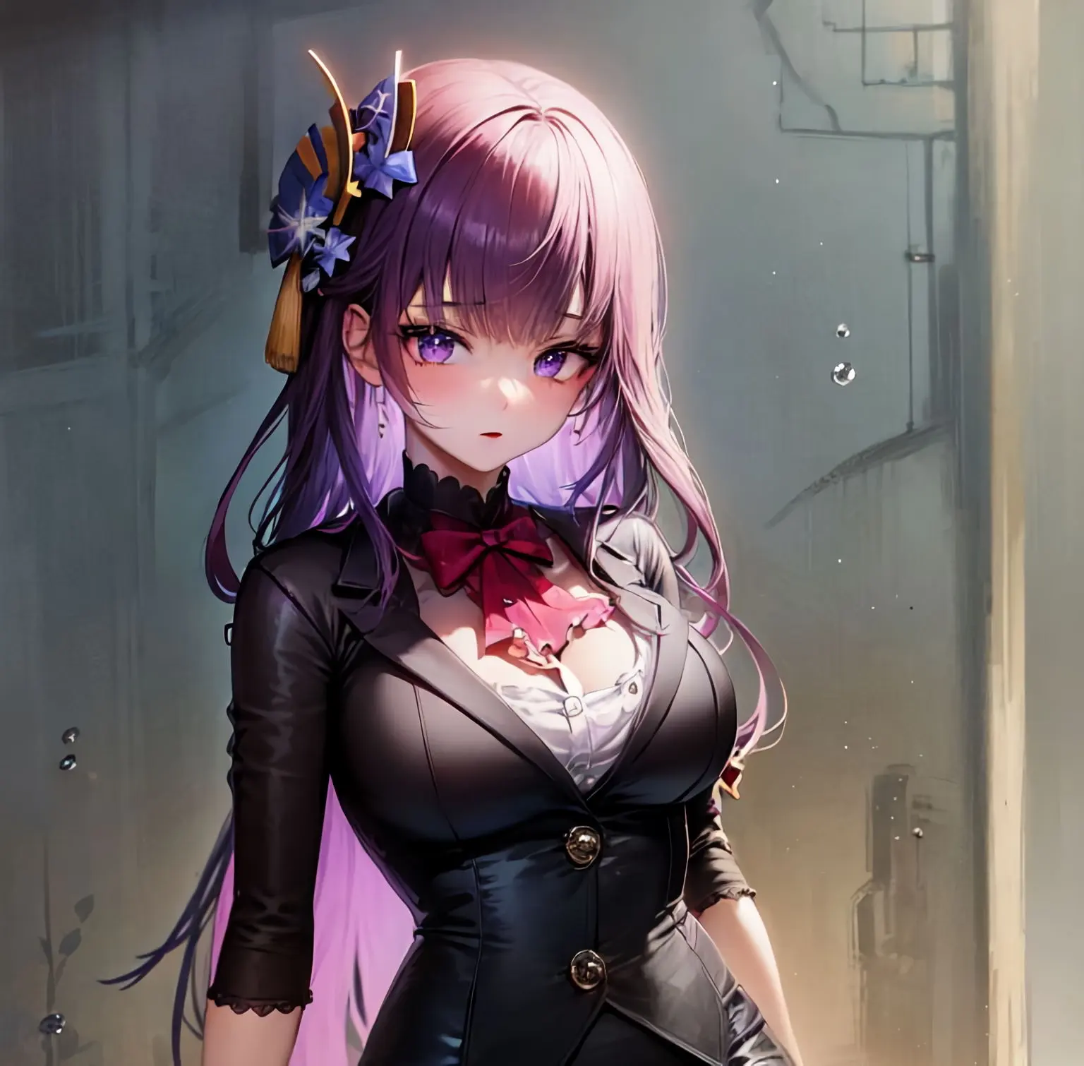 原神雷電將軍去掉全部衣物裝備樣子圖-雷電將軍沒有小背心圖片