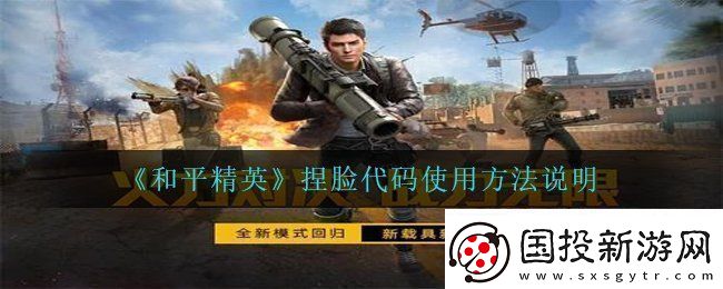 和平精英捏臉代碼怎么用