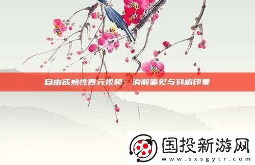 自由成熟性西元視頻：消解偏見(jiàn)與刻板印象