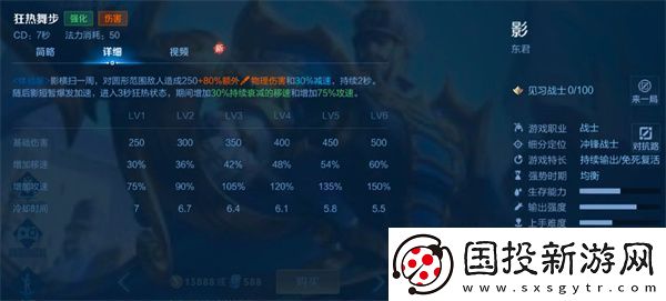 王者榮耀影技能機(jī)制介紹