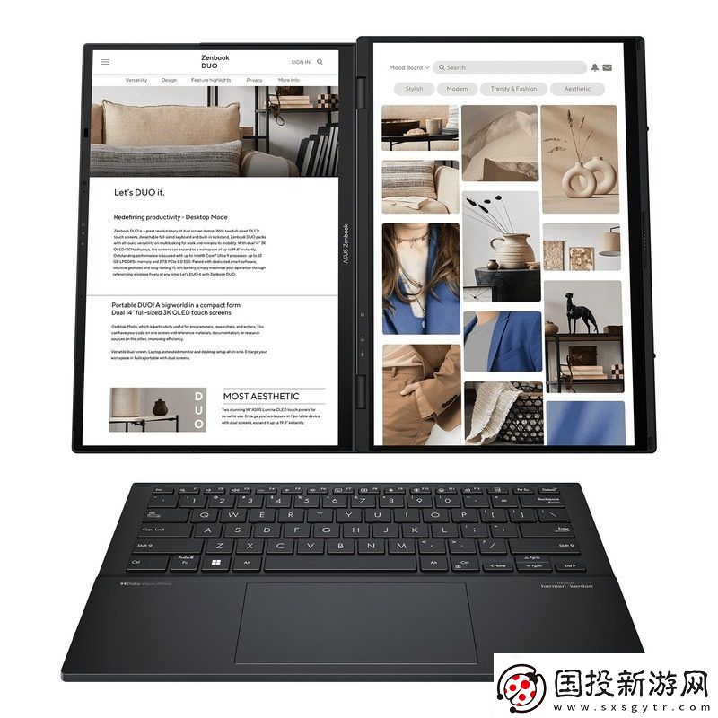 華碩ZenbookDuo雙屏筆記本海外上新