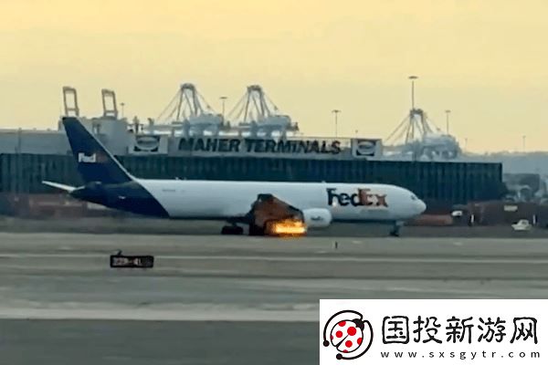 美國(guó)波音767飛機(jī)撞鳥(niǎo)后空中噴火