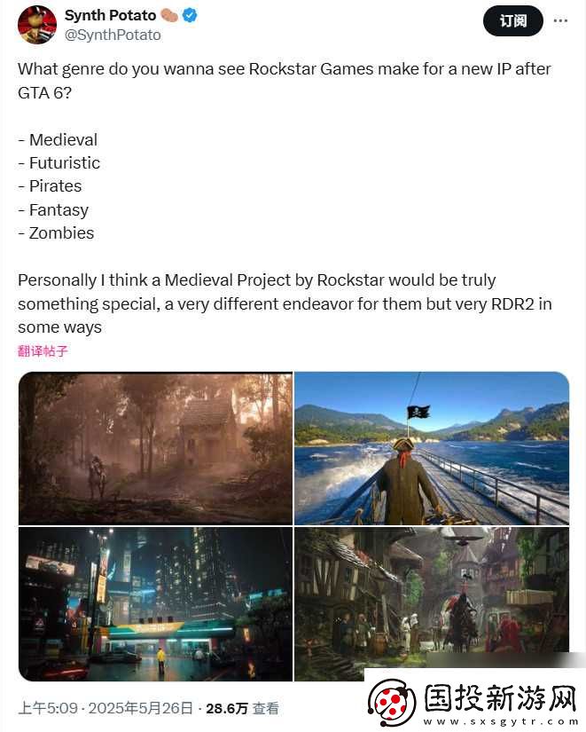 GTA6之后-你最希望R星開(kāi)發(fā)什么題材的游戲